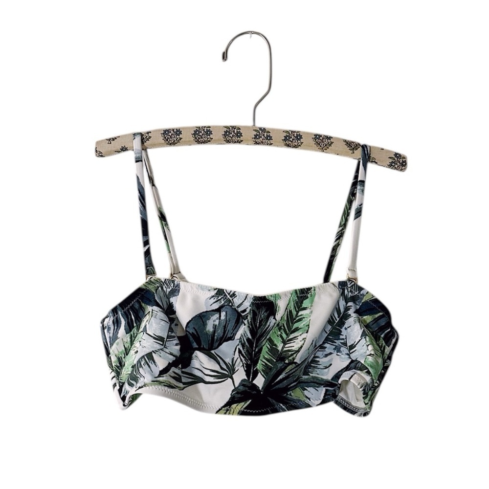 Some Days Lovin' Leaf Print Bikini Swim Top Coastal Summer